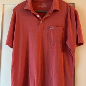 Vineyard Vines Men's Polo in Rich Red